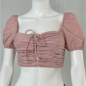 Pink Fashion Nova Crop Top